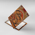 Barramundi Fish Canvas Wall Art Aboriginal Dot Art Indigenous Pattern