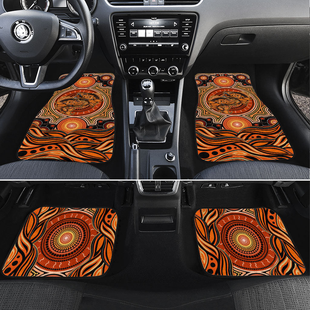 Barramundi Fish Car Mats Aboriginal Dot Art Indigenous Pattern