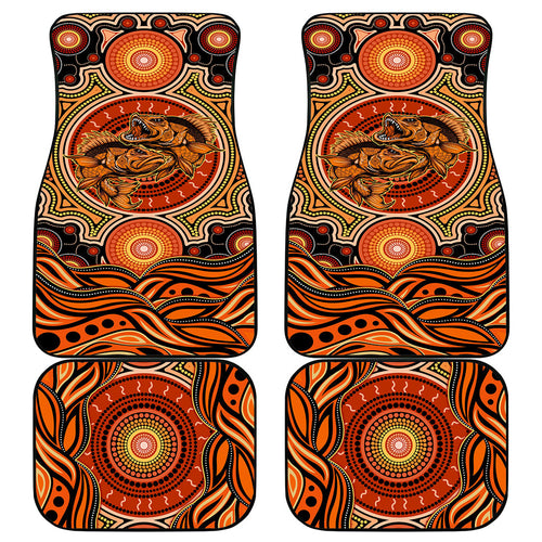 Barramundi Fish Car Mats Aboriginal Dot Art Indigenous Pattern