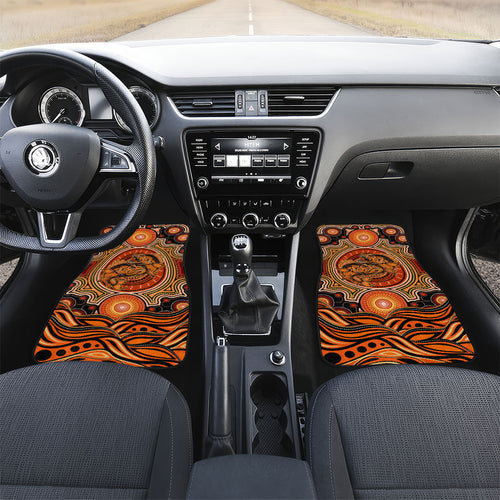 Barramundi Fish Car Mats Aboriginal Dot Art Indigenous Pattern
