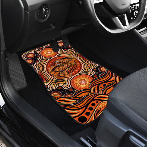 Barramundi Fish Car Mats Aboriginal Dot Art Indigenous Pattern