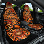 Barramundi Fish Car Seat Cover Aboriginal Dot Art Indigenous Pattern