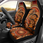 Barramundi Fish Car Seat Cover Aboriginal Dot Art Indigenous Pattern