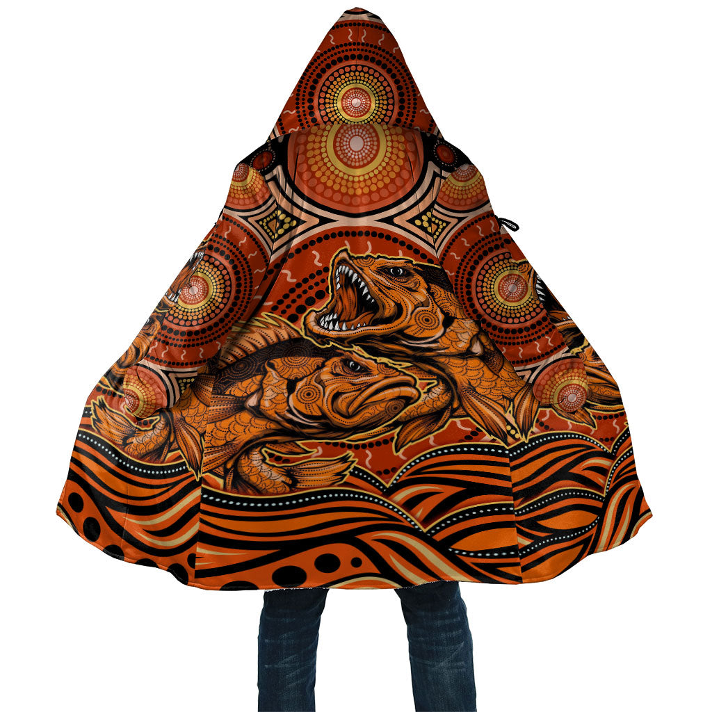 Barramundi Fish Cloak Aboriginal Dot Art Indigenous Pattern