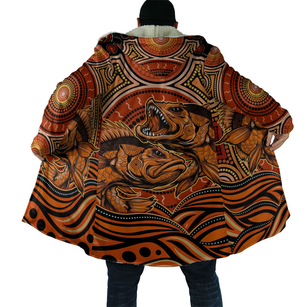 Barramundi Fish Cloak Aboriginal Dot Art Indigenous Pattern