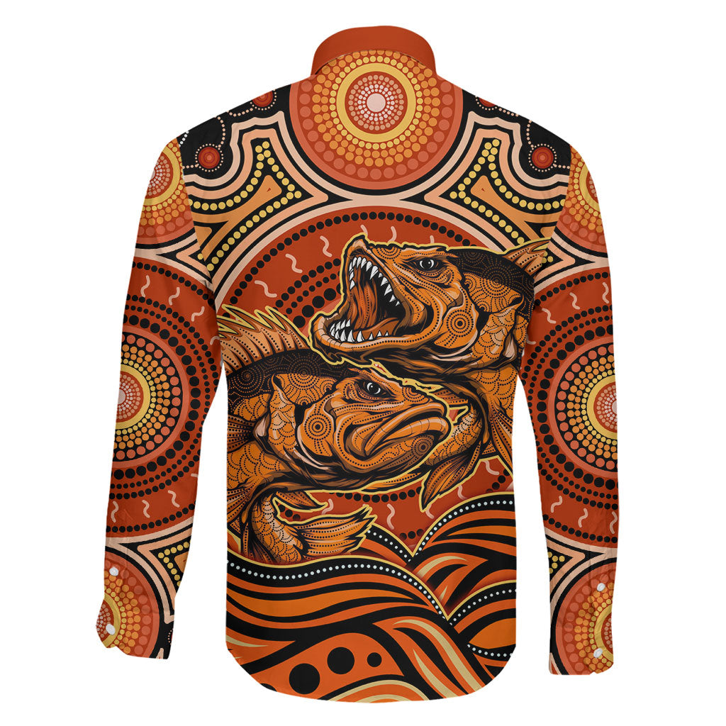 Barramundi Fish Family Matching Summer Maxi Dress and Hawaiian Shirt Aboriginal Dot Art Indigenous Pattern