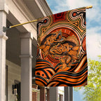 Barramundi Fish Garden Flag Aboriginal Dot Art Indigenous Pattern