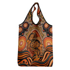 Barramundi Fish Grocery Bag Aboriginal Dot Art Indigenous Pattern