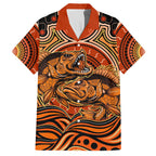 Barramundi Fish Hawaiian Shirt Aboriginal Dot Art Indigenous Pattern