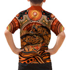 Barramundi Fish Hawaiian Shirt Aboriginal Dot Art Indigenous Pattern