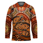 Barramundi Fish Hockey Jersey Aboriginal Dot Art Indigenous Pattern