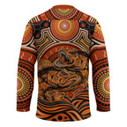 Barramundi Fish Hockey Jersey Aboriginal Dot Art Indigenous Pattern