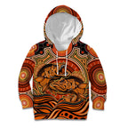 Barramundi Fish Kid Hoodie Aboriginal Dot Art Indigenous Pattern