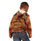 Barramundi Fish Kid Hoodie Aboriginal Dot Art Indigenous Pattern