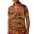 Barramundi Fish Kid Polo Shirt Aboriginal Dot Art Indigenous Pattern