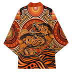 Barramundi Fish Kimono Aboriginal Dot Art Indigenous Pattern