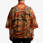 Barramundi Fish Kimono Aboriginal Dot Art Indigenous Pattern