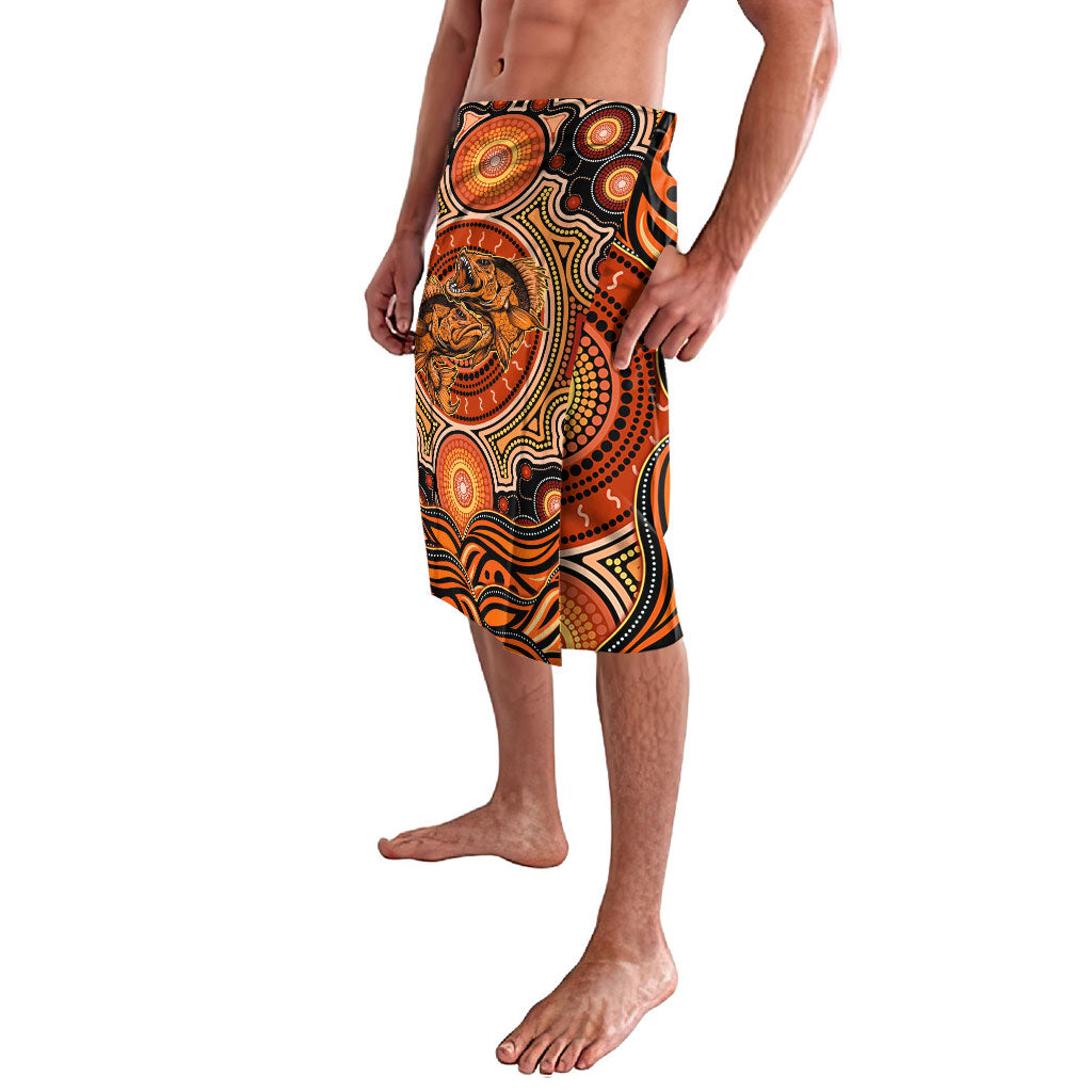 Barramundi Fish Lavalava Aboriginal Dot Art Indigenous Pattern