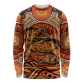 Barramundi Fish Long Sleeve Shirt Aboriginal Dot Art Indigenous Pattern
