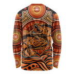 Barramundi Fish Long Sleeve Shirt Aboriginal Dot Art Indigenous Pattern
