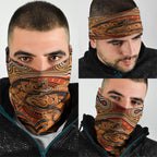 Barramundi Fish Neck Gaiter Aboriginal Dot Art Indigenous Pattern