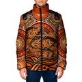 Barramundi Fish Padded Jacket Aboriginal Dot Art Indigenous Pattern