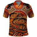 Barramundi Fish Polo Shirt Aboriginal Dot Art Indigenous Pattern