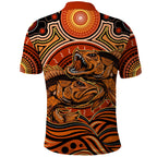 Barramundi Fish Polo Shirt Aboriginal Dot Art Indigenous Pattern