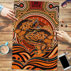 Barramundi Fish Puzzle Aboriginal Dot Art Indigenous Pattern