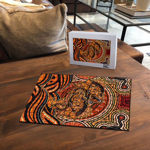 Barramundi Fish Puzzle Aboriginal Dot Art Indigenous Pattern
