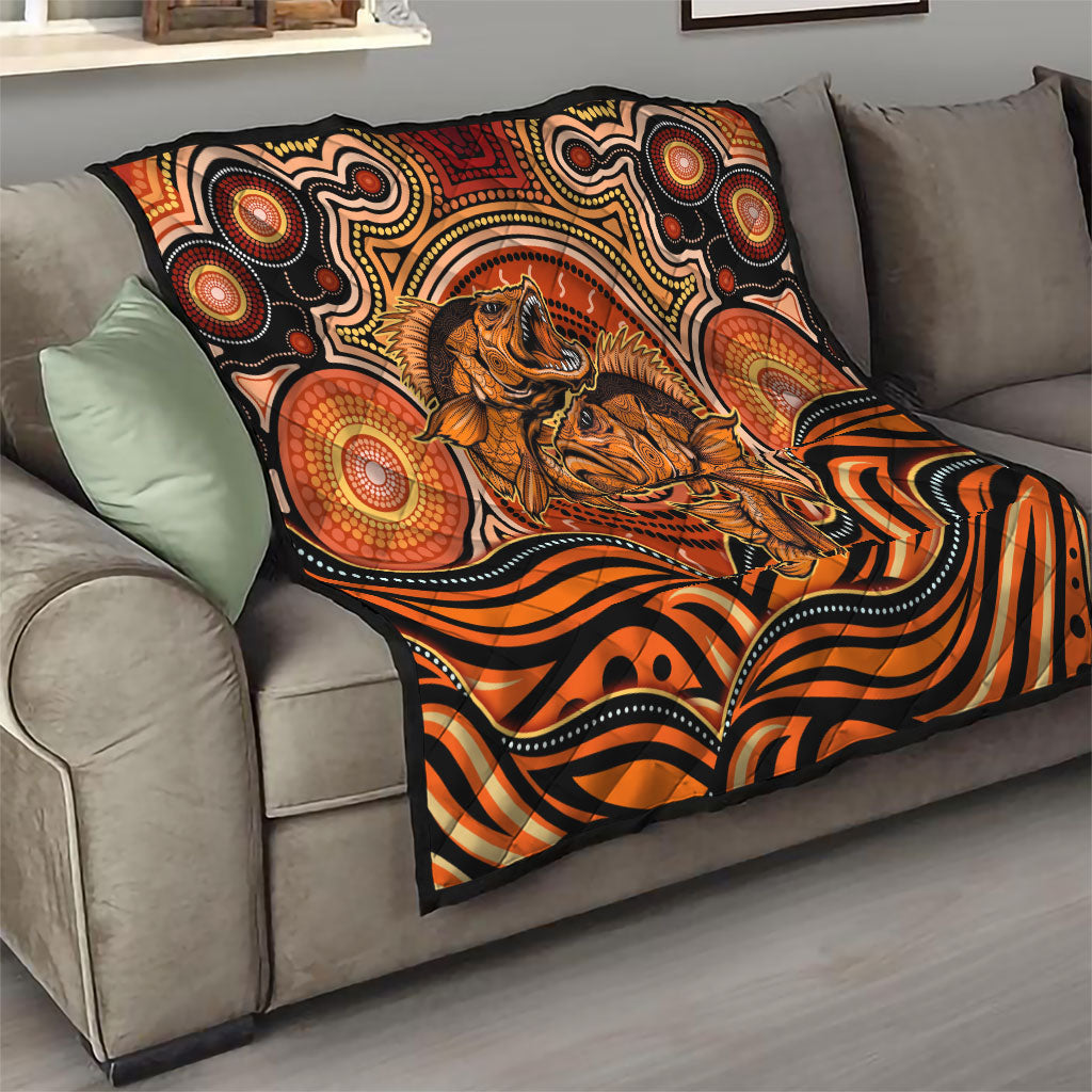 Barramundi Fish Quilt Aboriginal Dot Art Indigenous Pattern