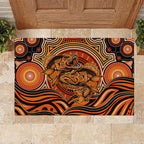 Barramundi Fish Rubber Doormat Aboriginal Dot Art Indigenous Pattern