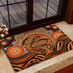 Barramundi Fish Rubber Doormat Aboriginal Dot Art Indigenous Pattern