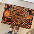 Barramundi Fish Rubber Doormat Aboriginal Dot Art Indigenous Pattern