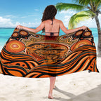 Barramundi Fish Sarong Aboriginal Dot Art Indigenous Pattern
