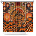 Barramundi Fish Shower Curtain Aboriginal Dot Art Indigenous Pattern