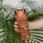 Barramundi Fish Skinny Tumbler Aboriginal Dot Art Indigenous Pattern