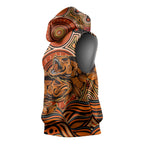 Barramundi Fish Sleeveless Hoodie Aboriginal Dot Art Indigenous Pattern