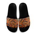 Barramundi Fish Slide Sandals Aboriginal Dot Art Indigenous Pattern