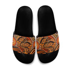 Barramundi Fish Slide Sandals Aboriginal Dot Art Indigenous Pattern