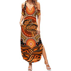 Barramundi Fish Summer Maxi Dress Aboriginal Dot Art Indigenous Pattern