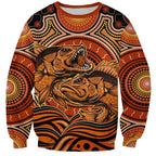 Barramundi Fish Sweatshirt Aboriginal Dot Art Indigenous Pattern