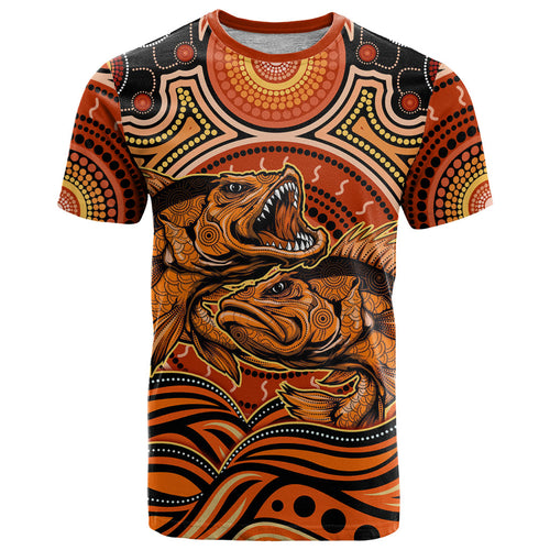 Barramundi Fish T Shirt Aboriginal Dot Art Indigenous Pattern
