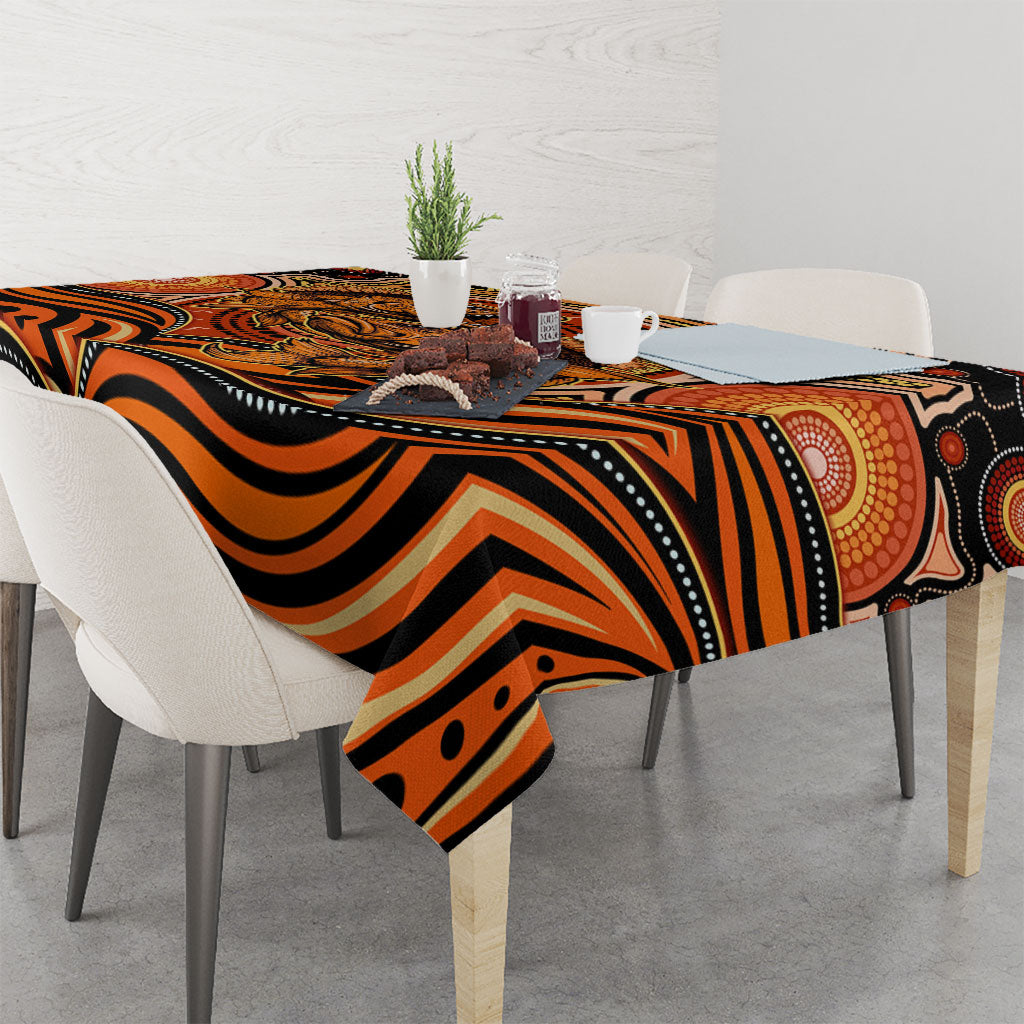 Barramundi Fish Tablecloth Aboriginal Dot Art Indigenous Pattern