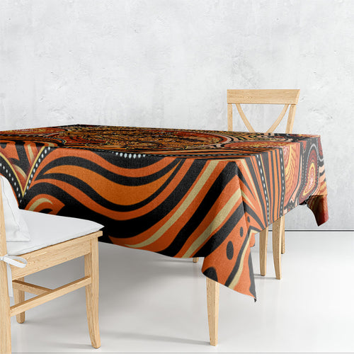Barramundi Fish Tablecloth Aboriginal Dot Art Indigenous Pattern