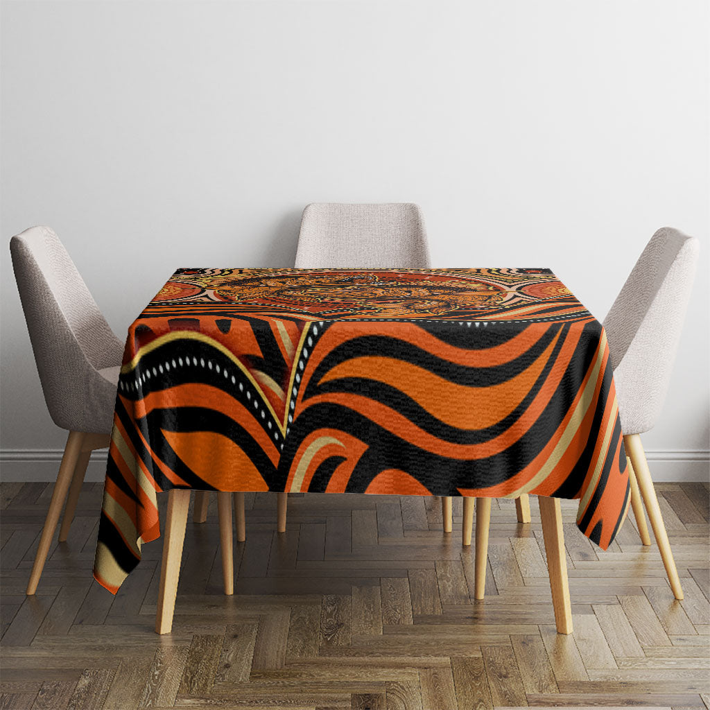 Barramundi Fish Tablecloth Aboriginal Dot Art Indigenous Pattern