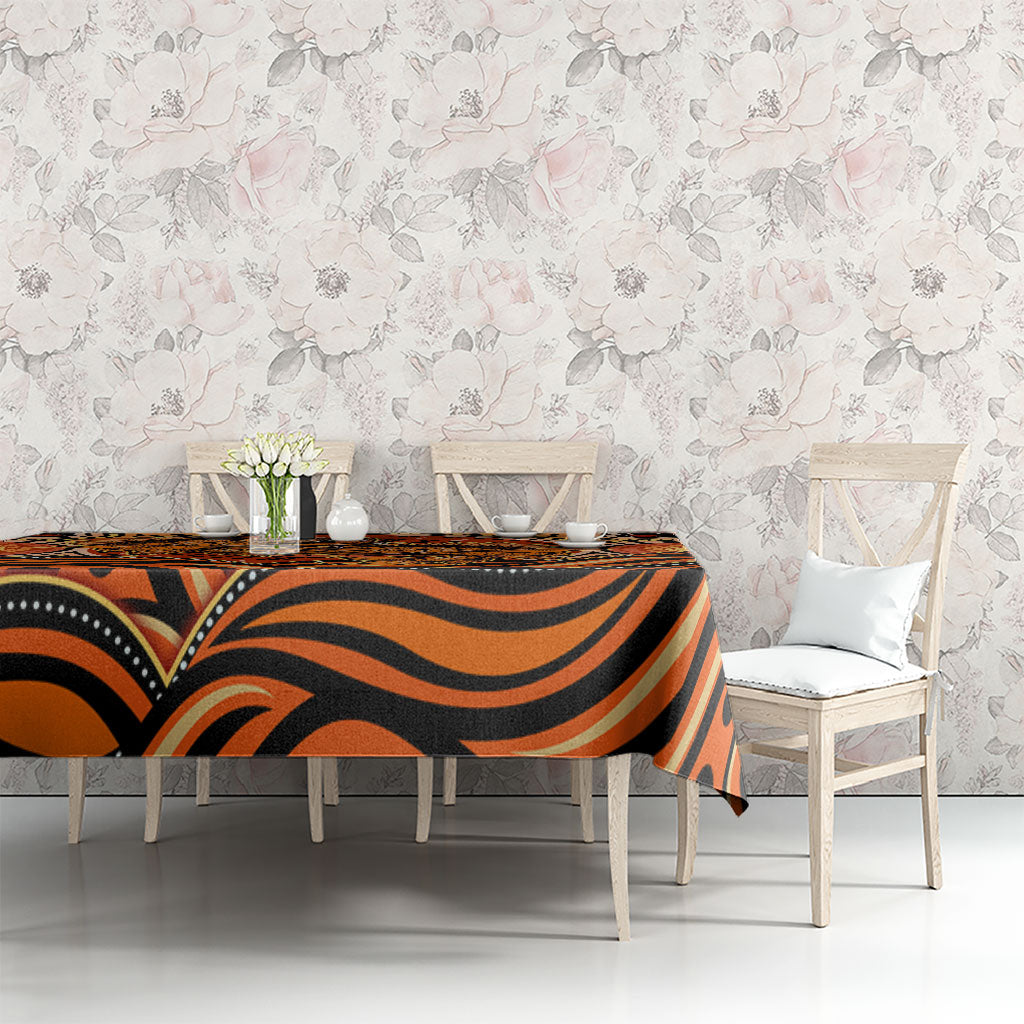 Barramundi Fish Tablecloth Aboriginal Dot Art Indigenous Pattern