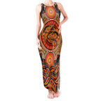 Barramundi Fish Tank Maxi Dress Aboriginal Dot Art Indigenous Pattern