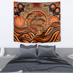 Barramundi Fish Tapestry Aboriginal Dot Art Indigenous Pattern