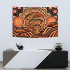 Barramundi Fish Tapestry Aboriginal Dot Art Indigenous Pattern